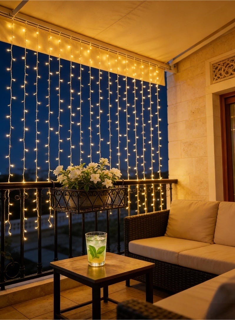 Topyich 6.5×6.5ft Ramadan Light, Warm White LED String Light, Hanging Ramadan Decoration for Home Wall Window Indoor Outdoor Backdrop - Image 1